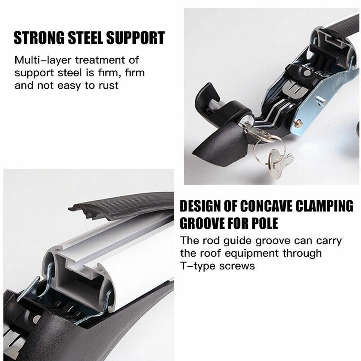 110cm Universal Car Roof Racks | Adjustable Cross Bars | Aluminium Alloy | Lockable Carrier
