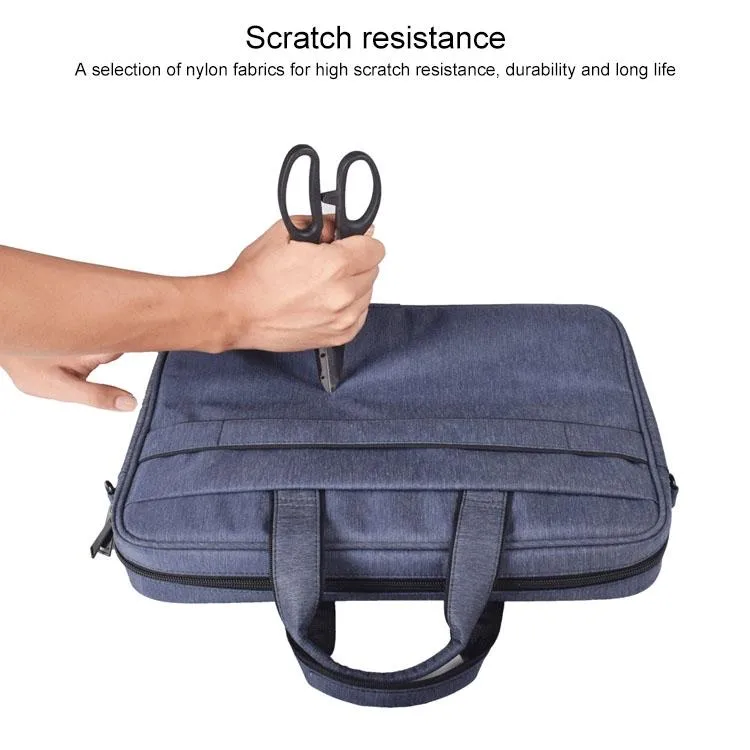 13.3 Inch Waterproof Anti-theft One-shoulder Handbag with Suitcase Belt | Navy Blue