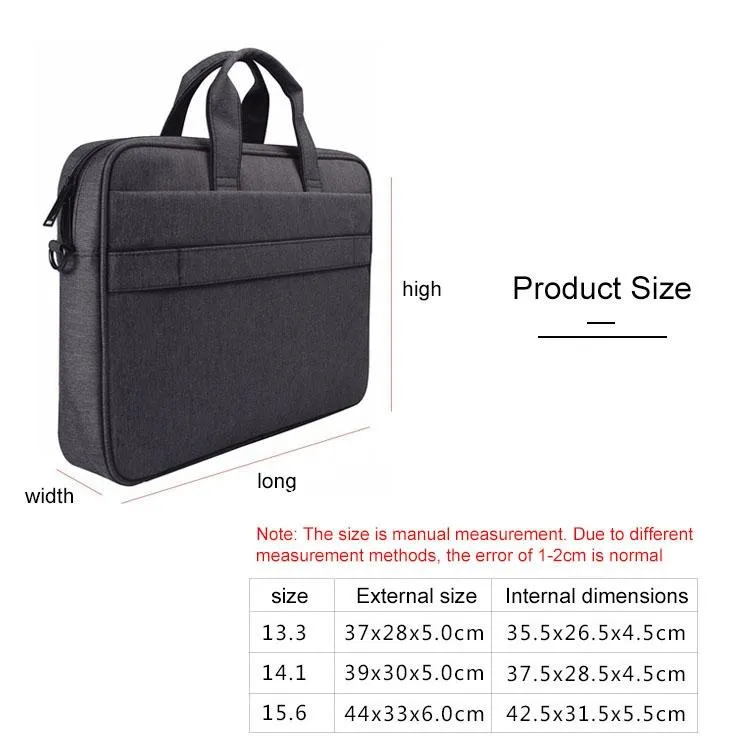 13.3 Inch Waterproof Anti-theft One-shoulder Handbag with Suitcase Belt | Navy Blue