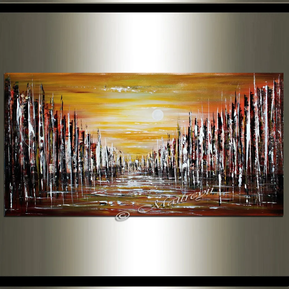 Abstract Paintings For Sale  | Cityscape Original Paintings Modern Art For Luxury Homes | The Urban City