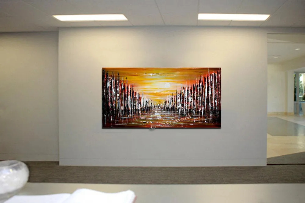 Abstract Paintings For Sale  | Cityscape Original Paintings Modern Art For Luxury Homes | The Urban City