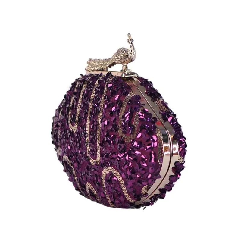 Artklim Purple Pop Sequin Clutch