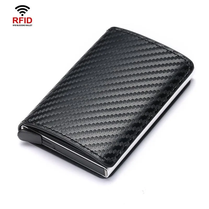Automatic Rfid Blocking Card Holder with Coin Pocket