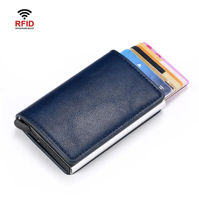 Automatic Rfid Blocking Card Holder with Coin Pocket