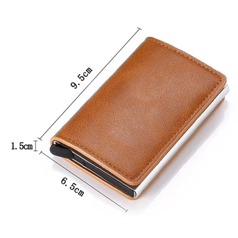 Automatic Rfid Blocking Card Holder with Coin Pocket