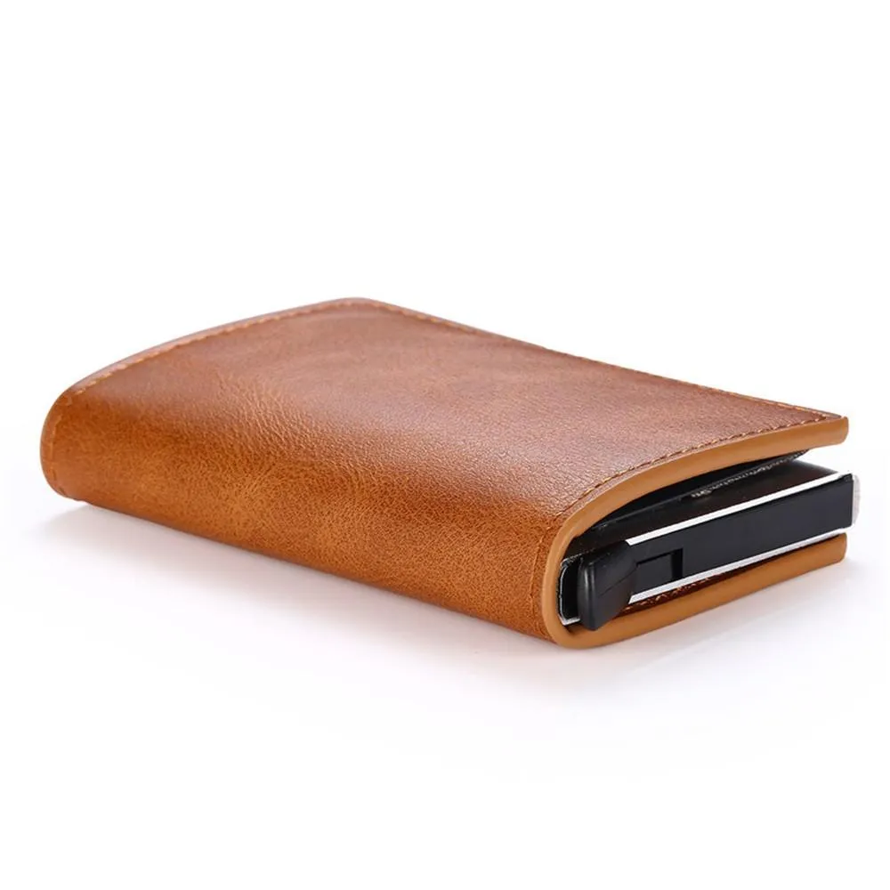 Automatic Rfid Blocking Card Holder with Coin Pocket