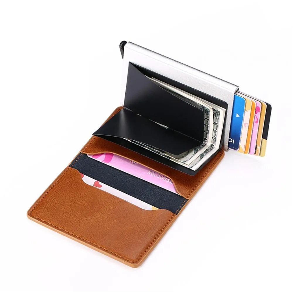 Automatic Rfid Blocking Card Holder with Coin Pocket