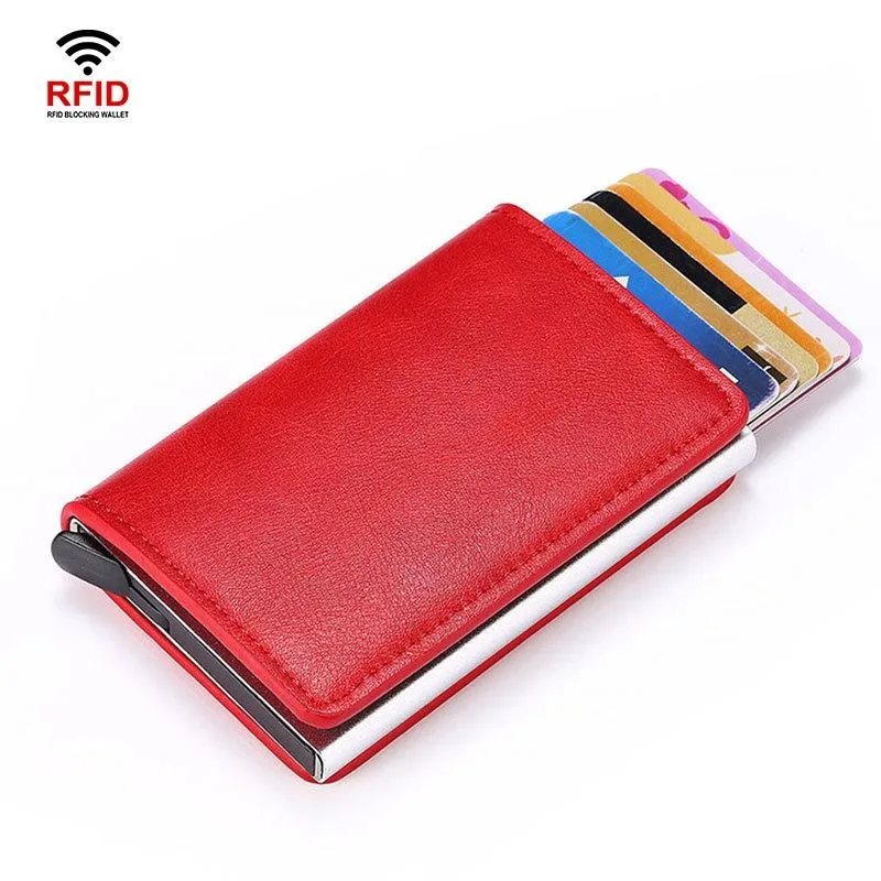 Automatic Rfid Blocking Card Holder with Coin Pocket