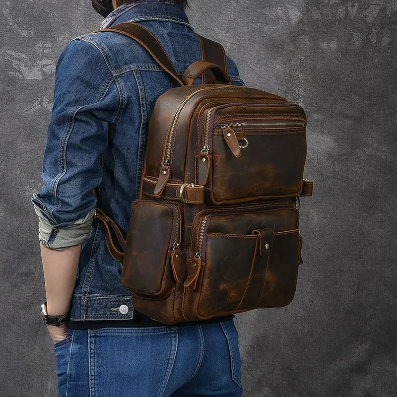 BASEL | Brown Leather Backpack