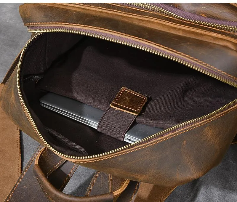 BASEL | Brown Leather Backpack
