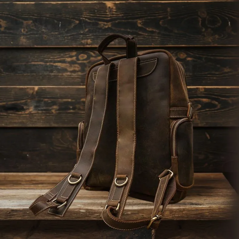 BASEL | Brown Leather Backpack