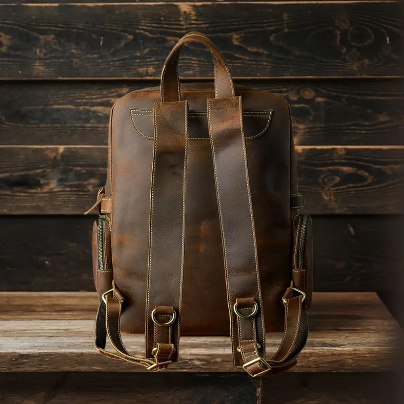 BASEL | Brown Leather Backpack