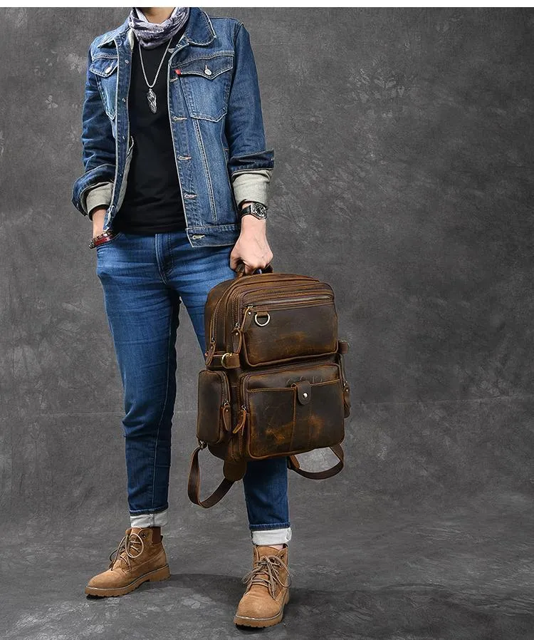 BASEL | Brown Leather Backpack