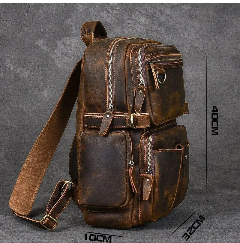 BASEL | Brown Leather Backpack