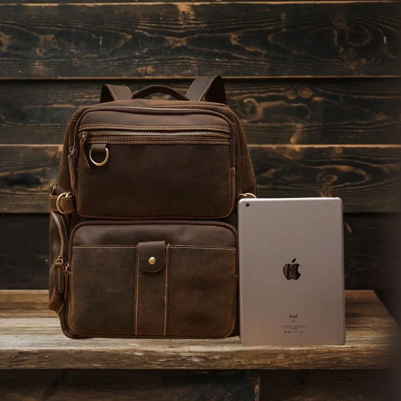 BASEL | Brown Leather Backpack