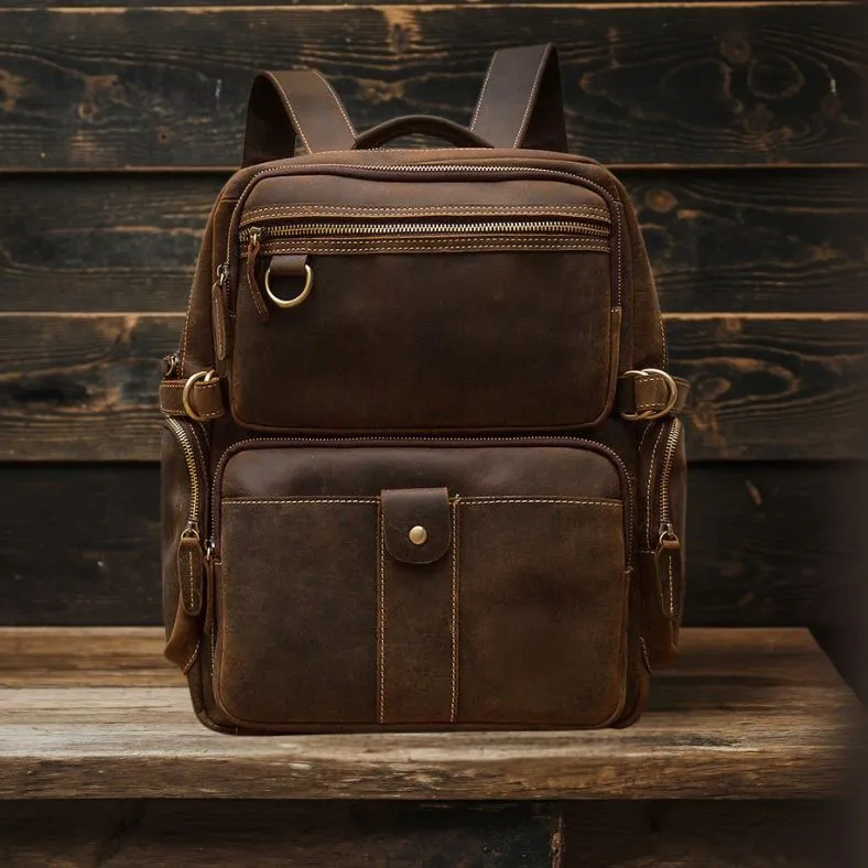BASEL | Brown Leather Backpack