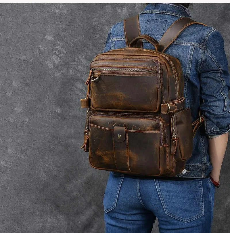 BASEL | Brown Leather Backpack