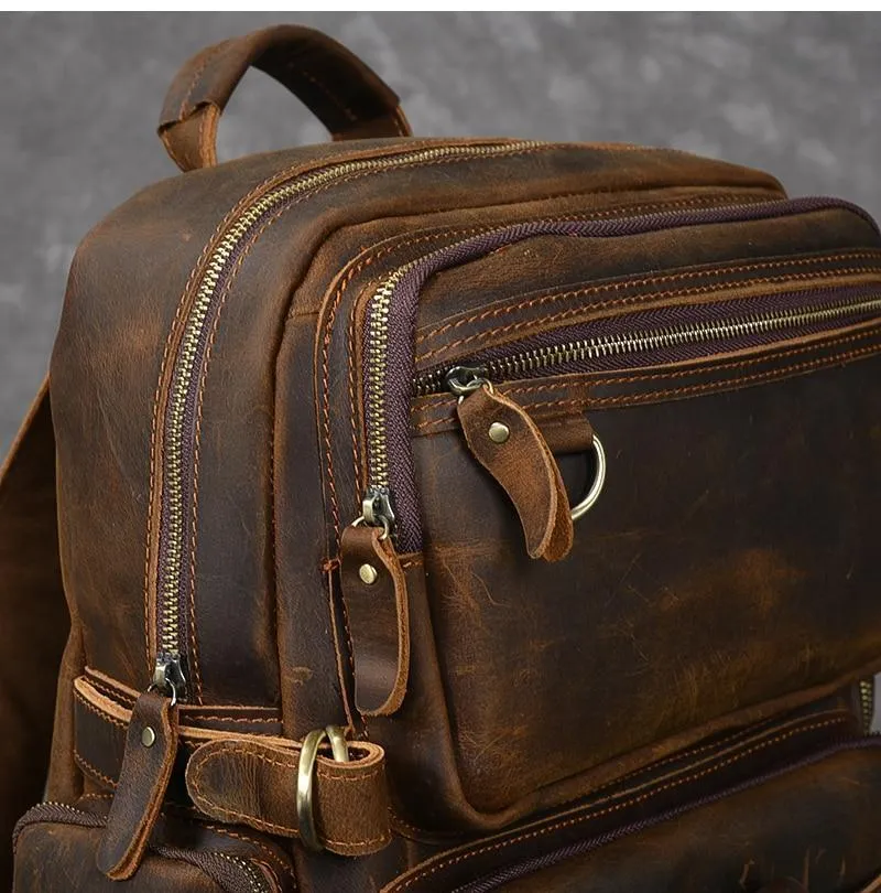 BASEL | Brown Leather Backpack