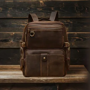 BASEL | Brown Leather Backpack