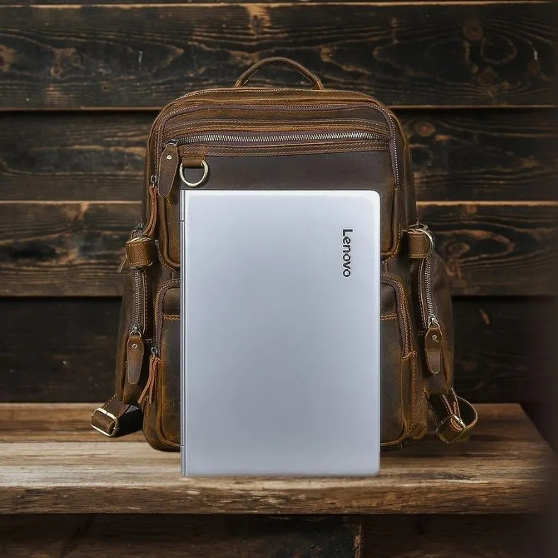 BASEL | Brown Leather Backpack