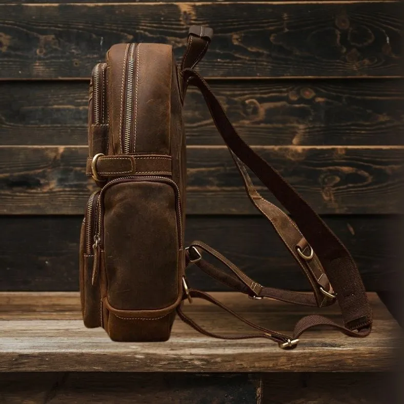 BASEL | Brown Leather Backpack