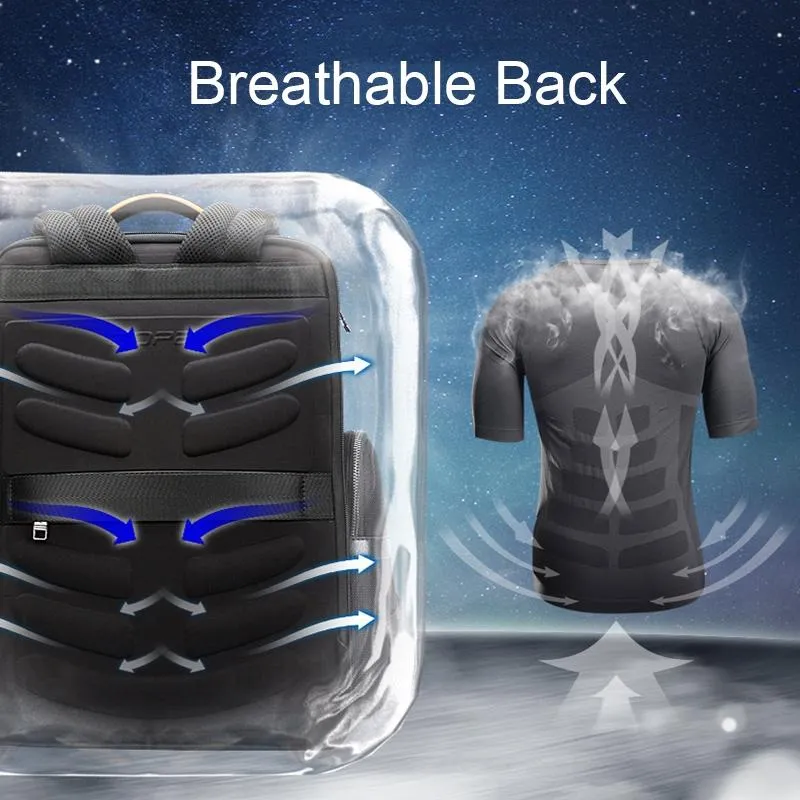 Black Multifunctional Anti-theft Laptop Backpack with Usb Charging Hole