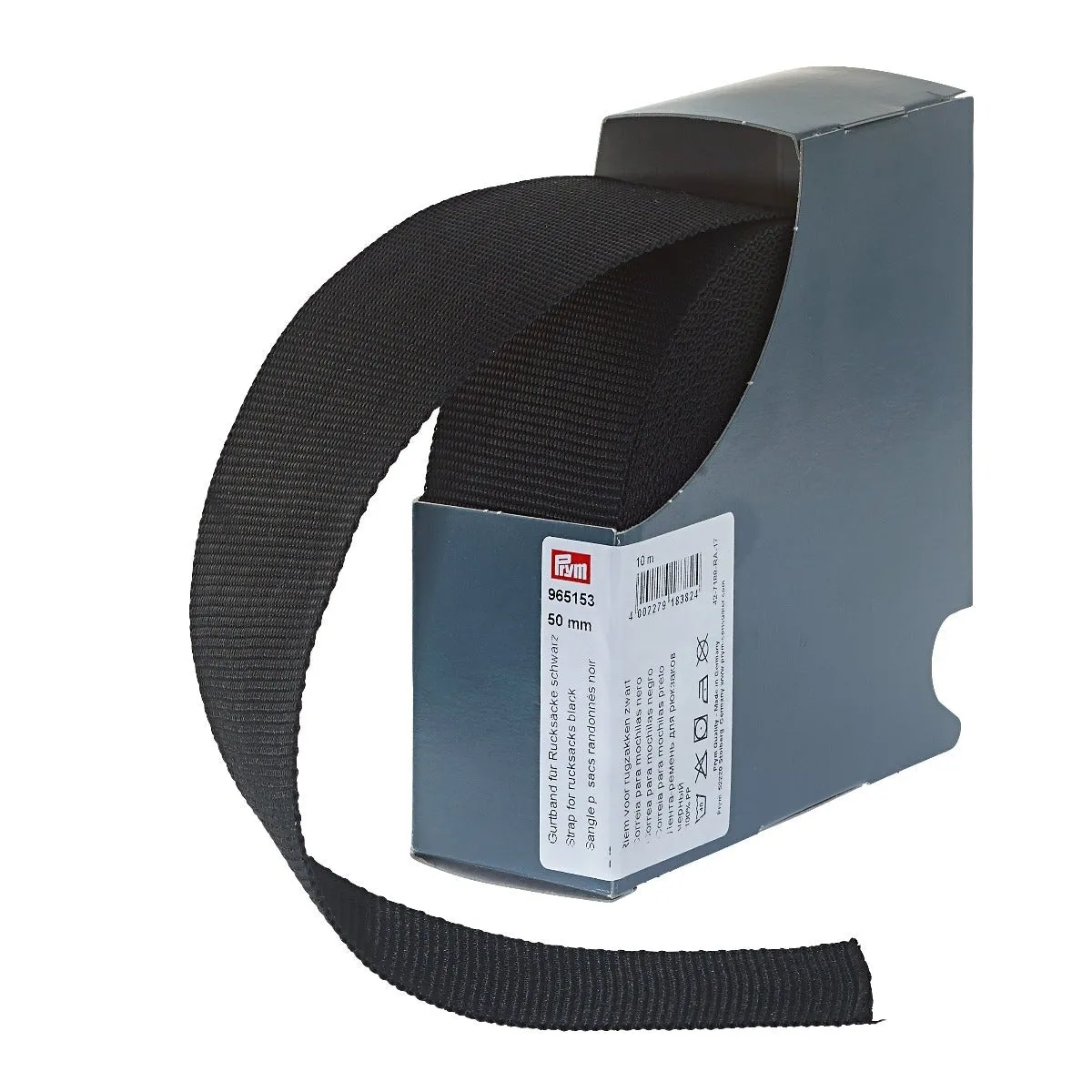 Black Strapping for Rucksacks and bags Prym 10m rolls