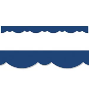 Blue Stylish Scallops Border