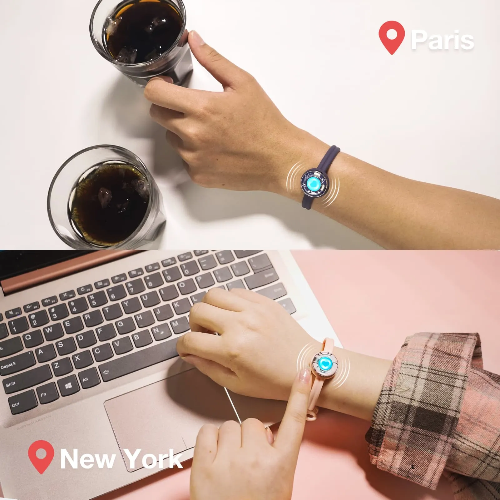 Candy Wave Touch Bracelets(Deep Blue Pink)