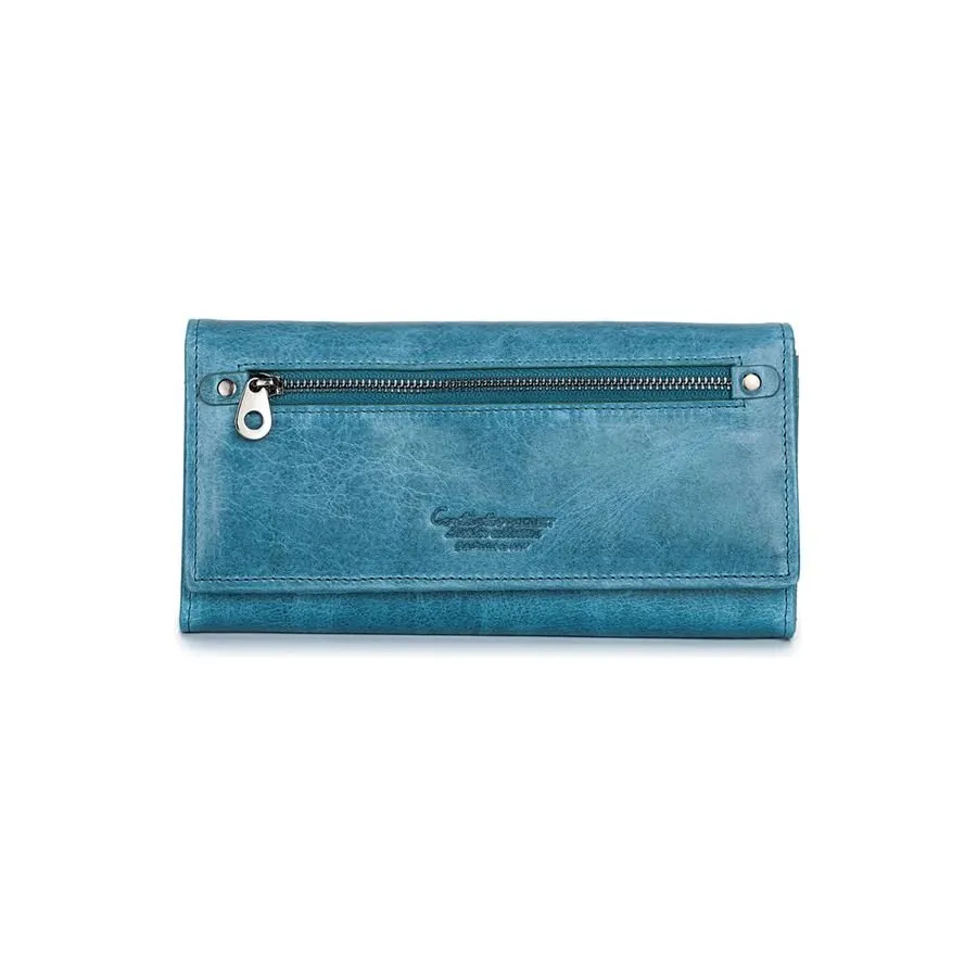 ChicGlam Cowhide Leather Long Wallet