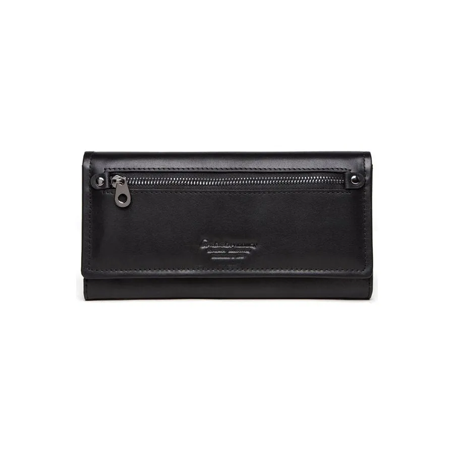 ChicGlam Cowhide Leather Long Wallet