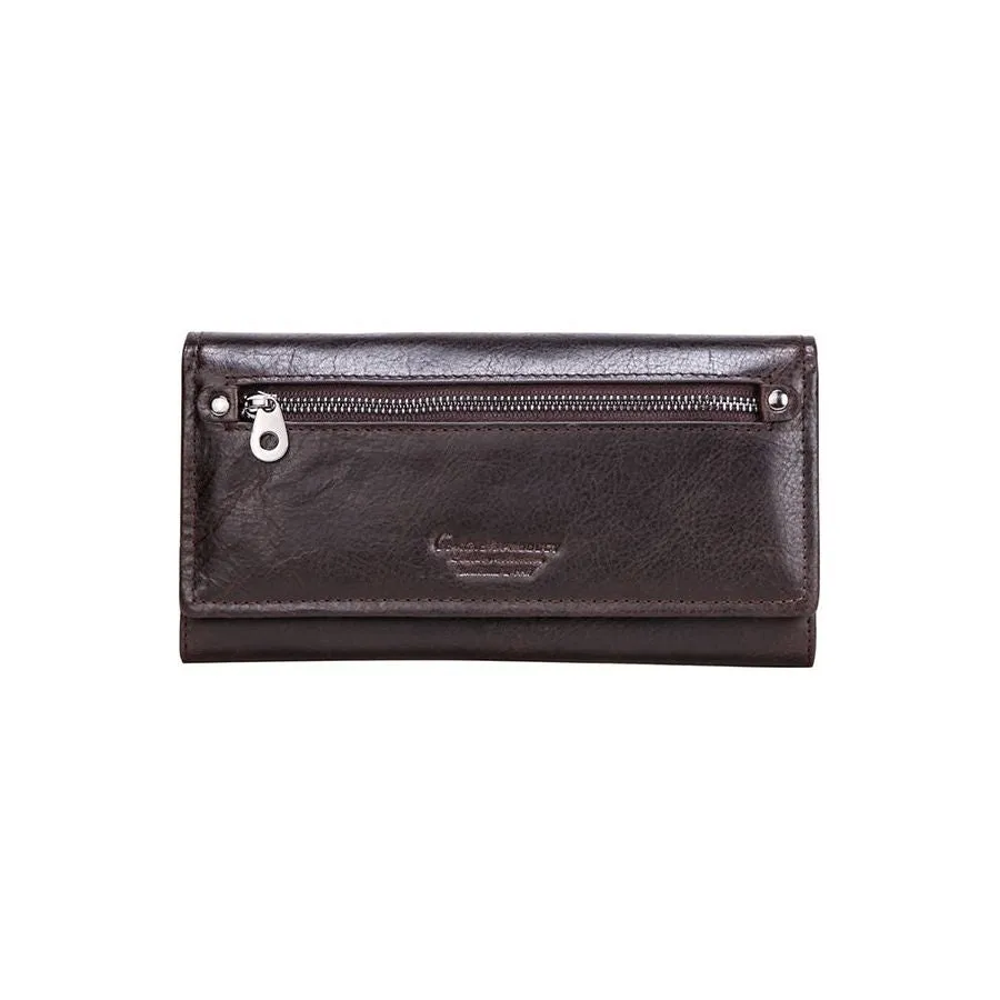 ChicGlam Cowhide Leather Long Wallet