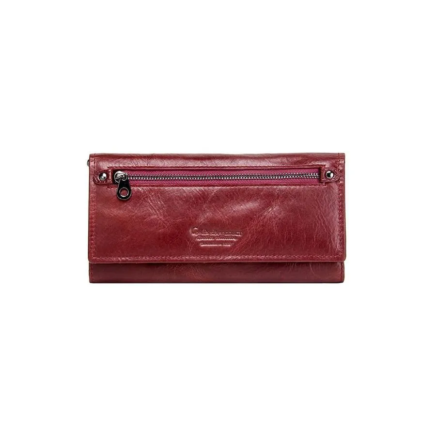 ChicGlam Cowhide Leather Long Wallet