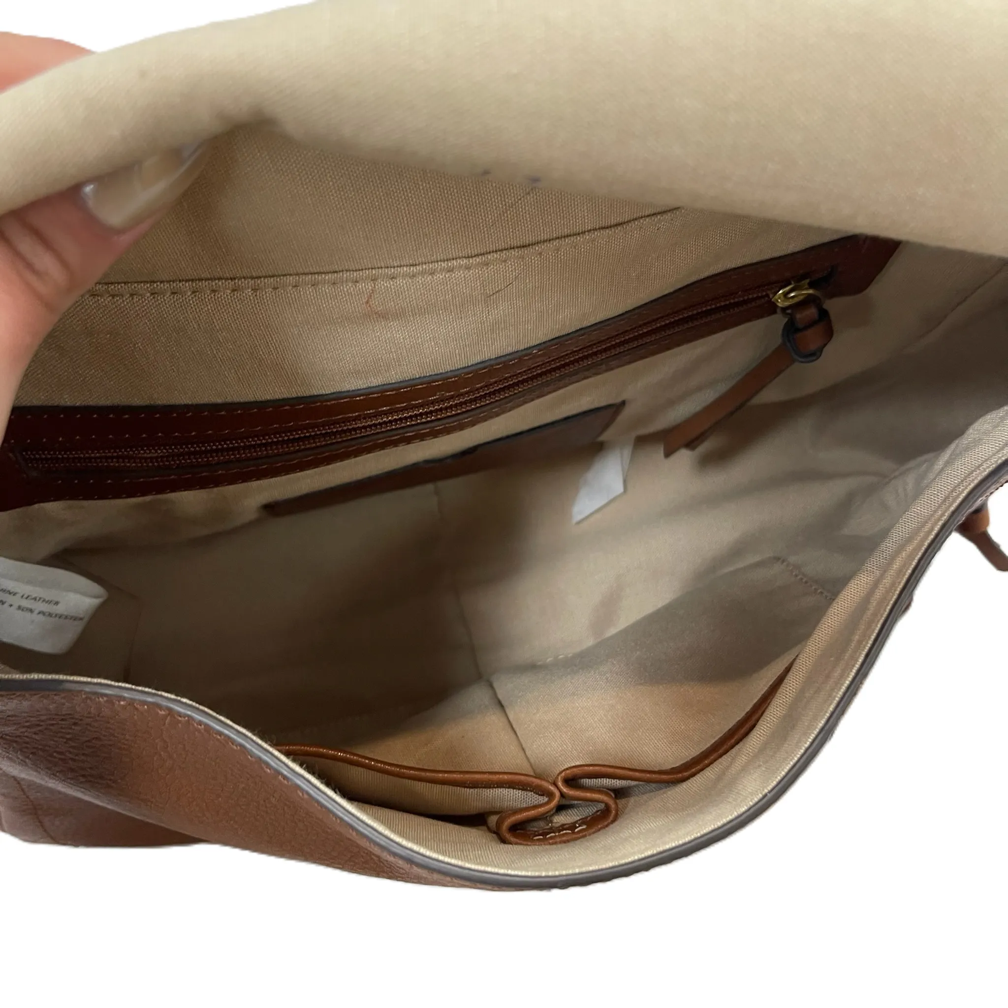 Crossbody Leather By Lucky Brand, Size: Medium