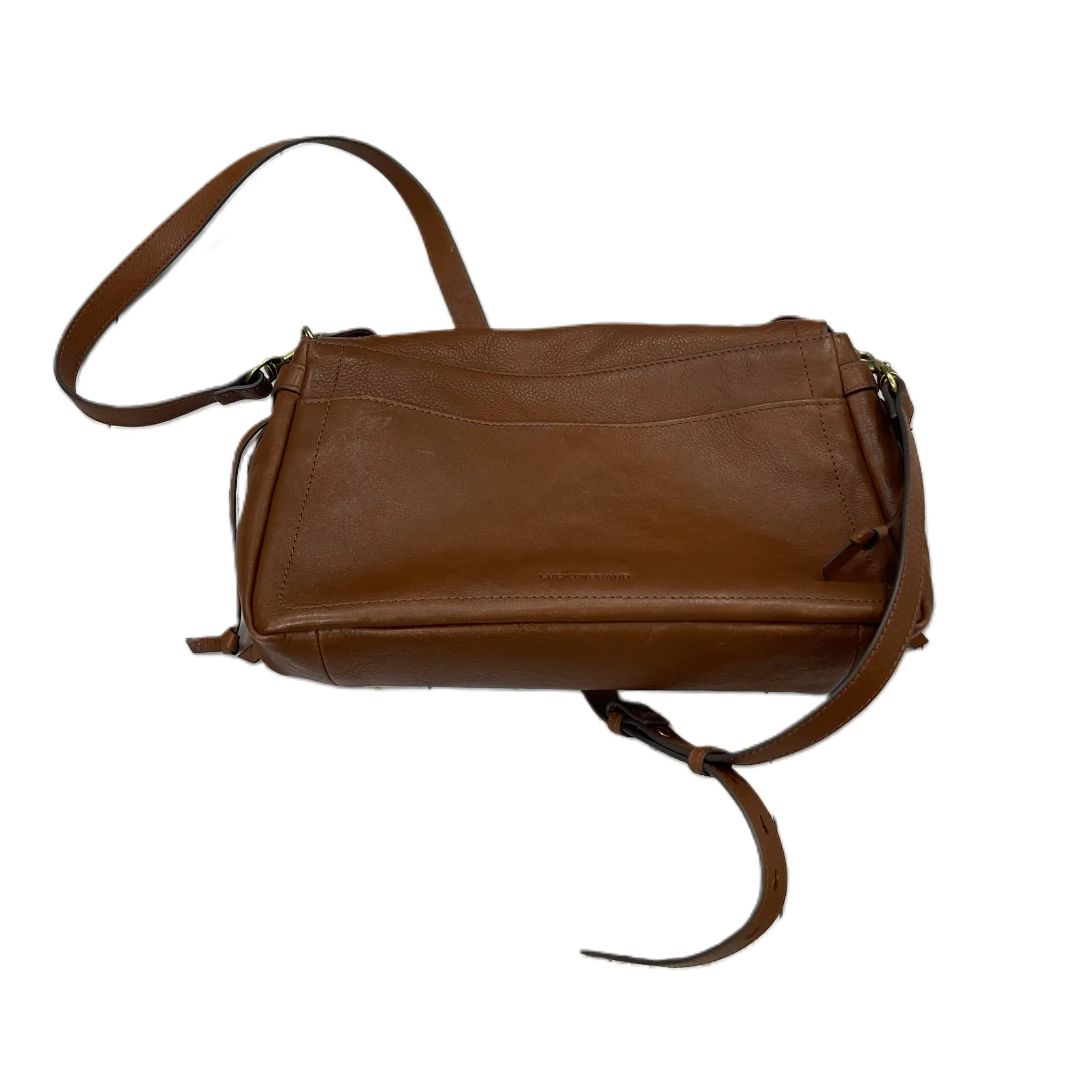 Crossbody Leather By Lucky Brand, Size: Medium