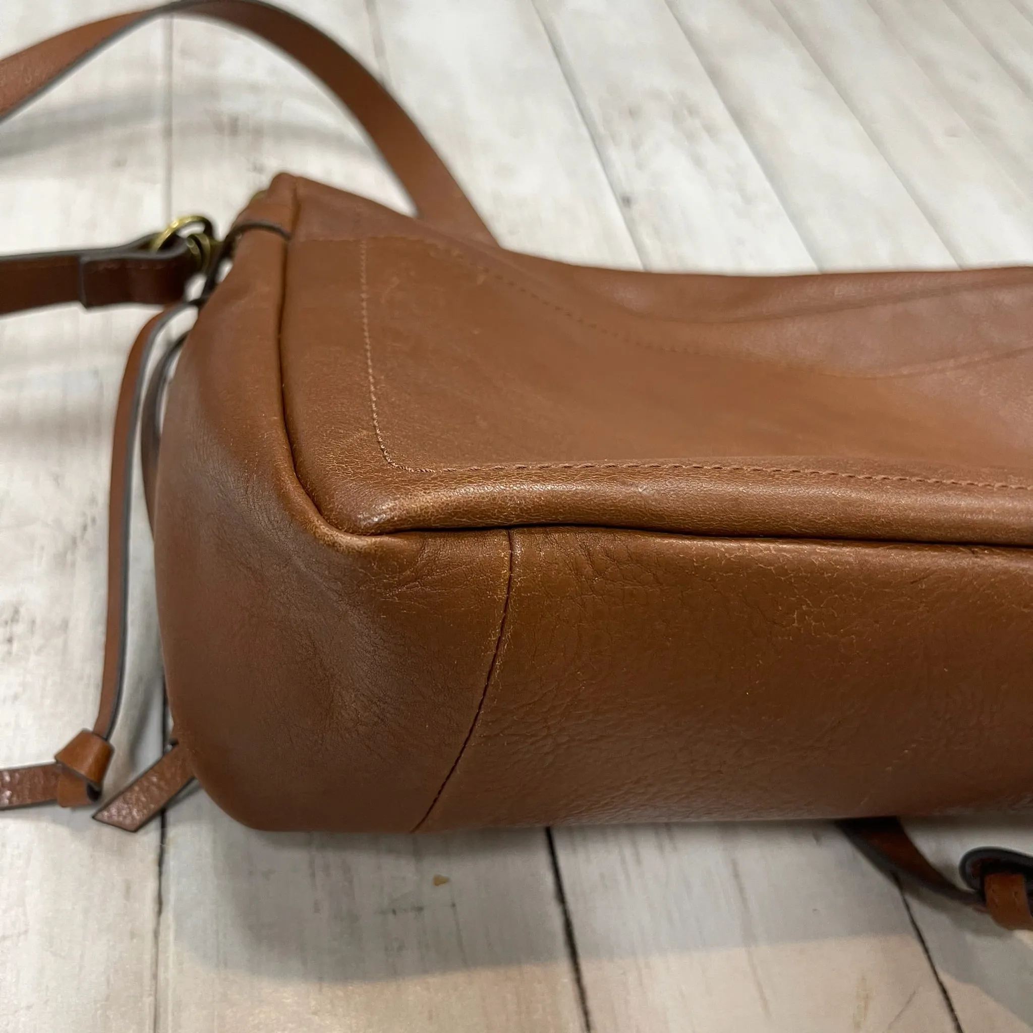 Crossbody Leather By Lucky Brand, Size: Medium
