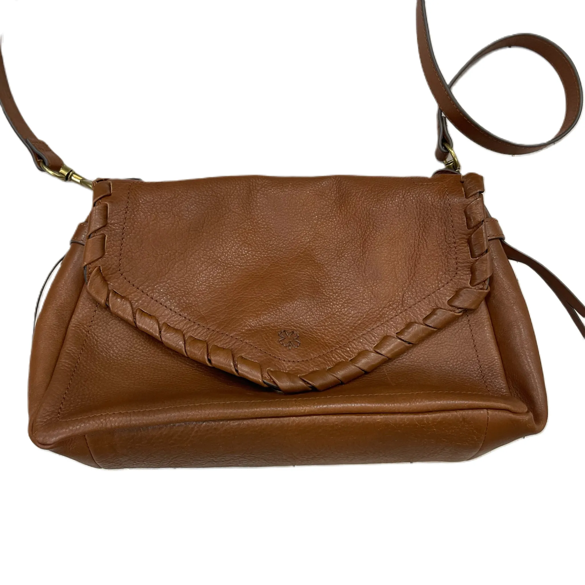 Crossbody Leather By Lucky Brand, Size: Medium