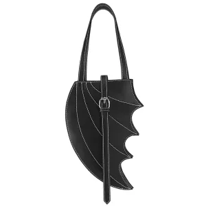 Demonia Blk Vegan Leather bat wing bag