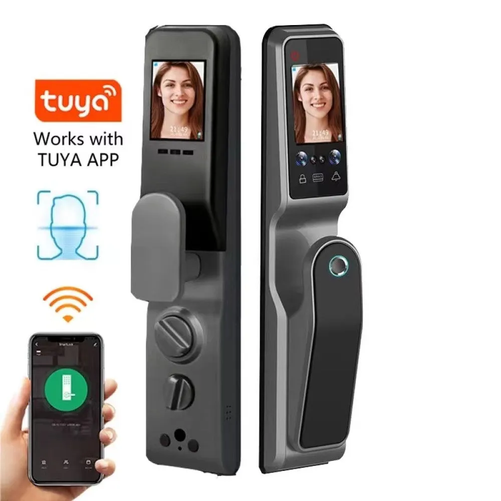 ENERGY- Smart Door Lock Face Recognition Palm Scan Biometric Fingerprint and Remote Wi-Fi App  , Built-in Camera and Doorbell