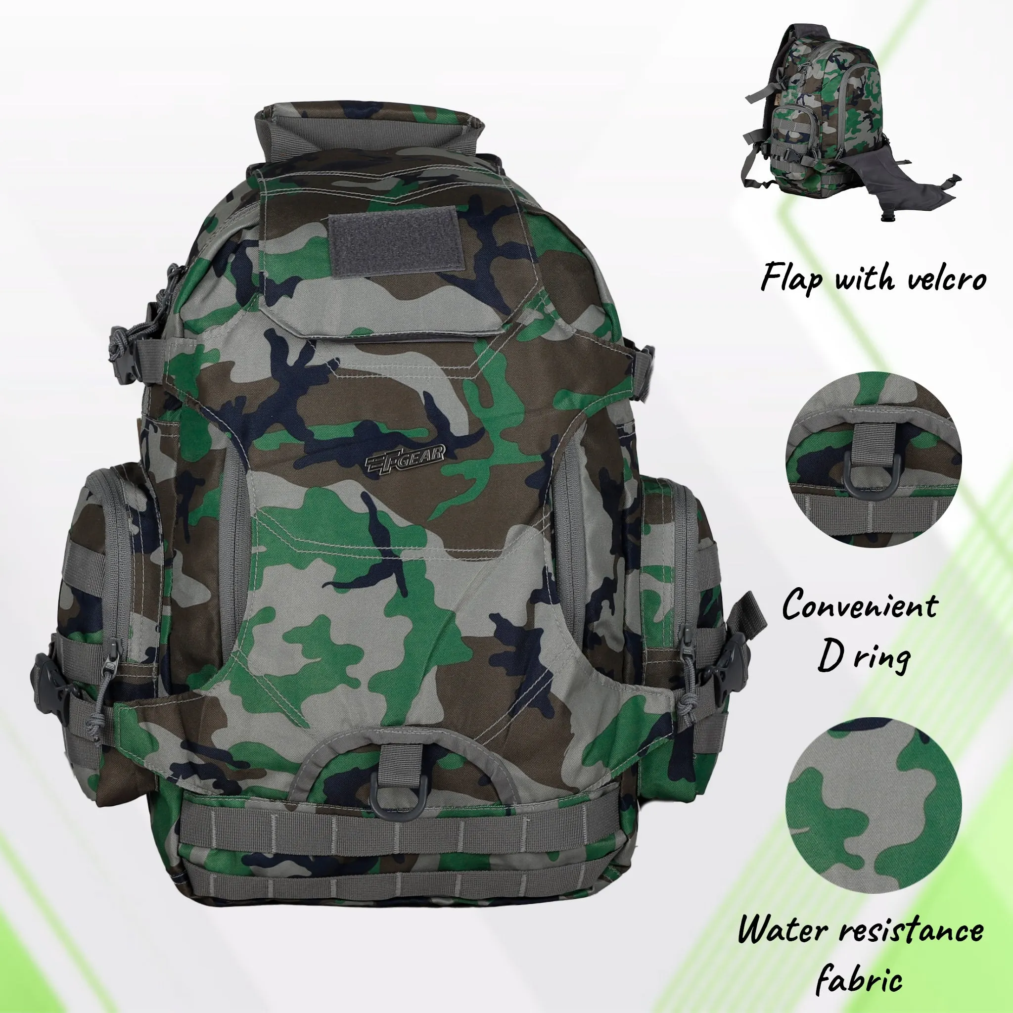 F Gear Military Ambush 32 L Woodland A Camo Rucksack