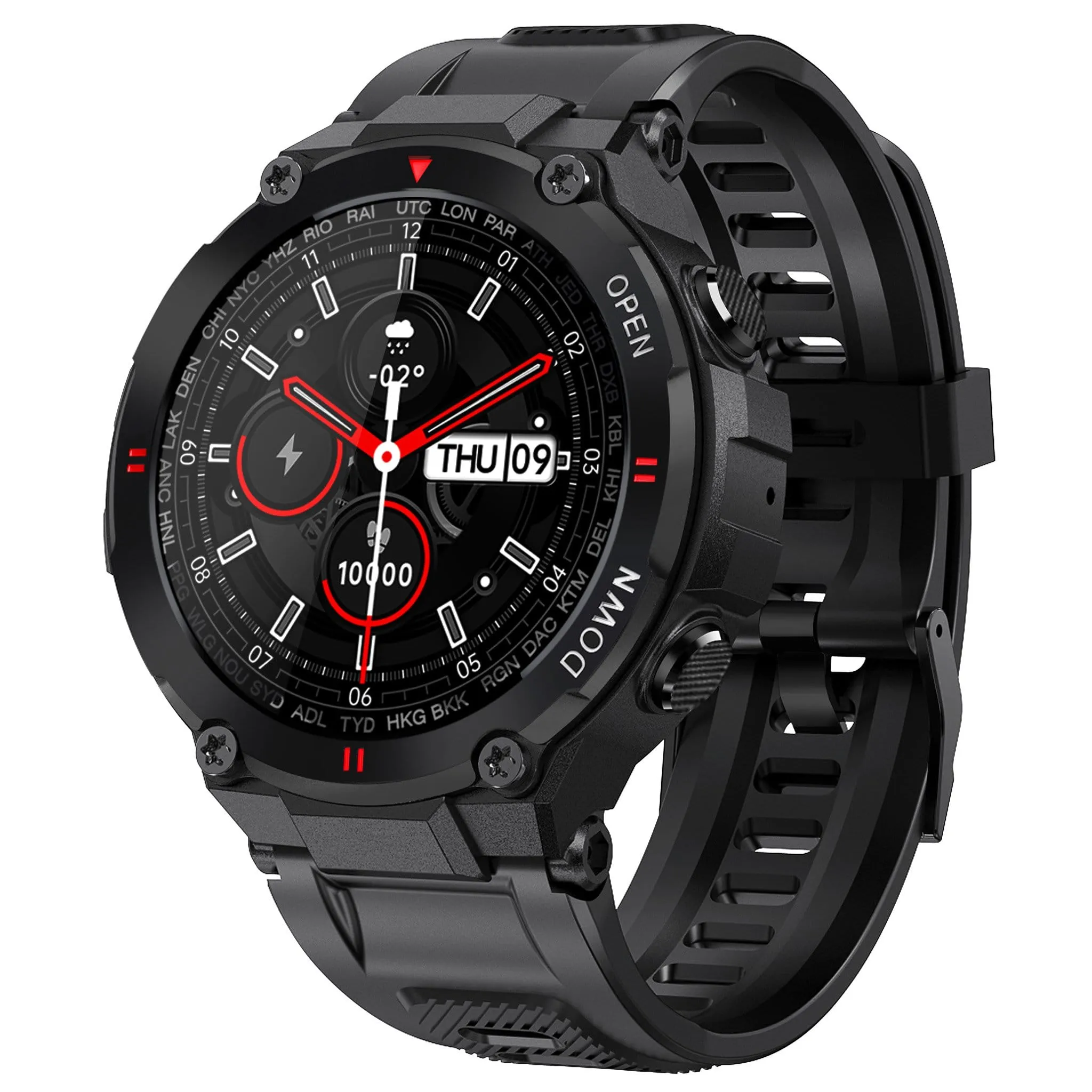 Fashion Combat Bluetooth Calls Doctor Smartwatch Full Touch Screen Music Play