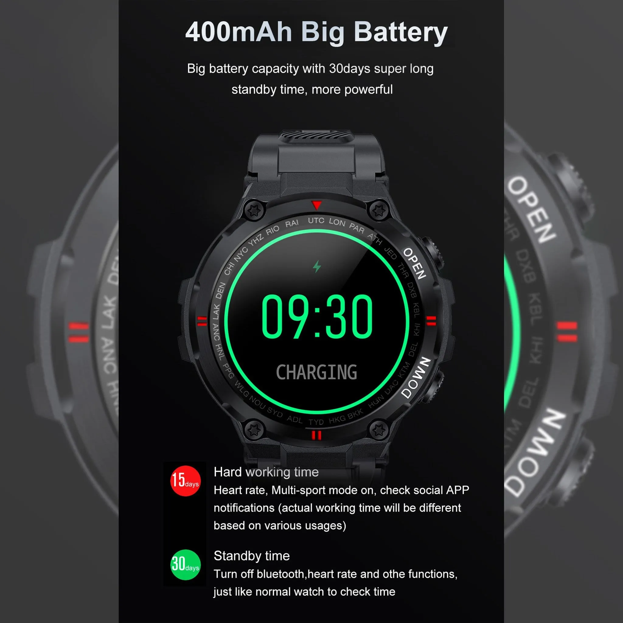 Fashion Combat Bluetooth Calls Doctor Smartwatch Full Touch Screen Music Play