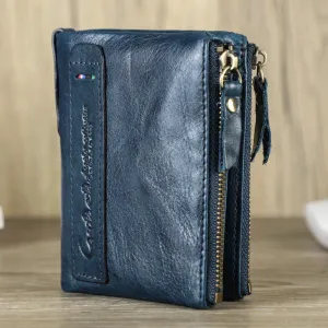 Genuine Leather Men's Short Chic Coin Purse