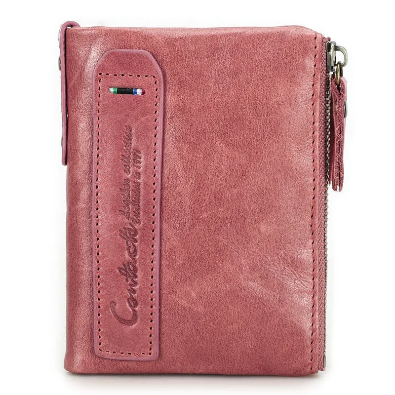 Genuine Leather Men's Short Chic Coin Purse