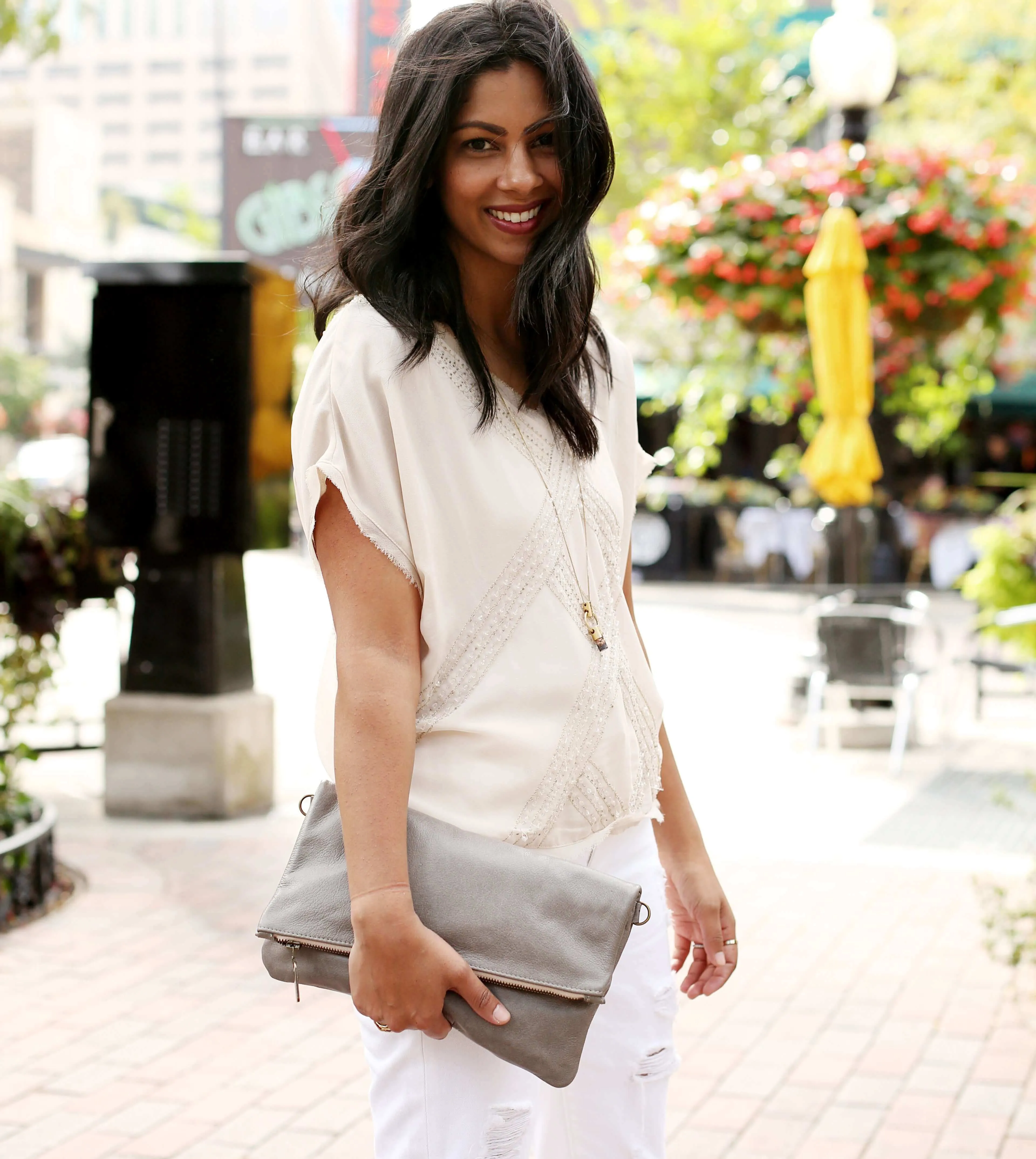 Jenne Foldover Crossbody - Stone Temple