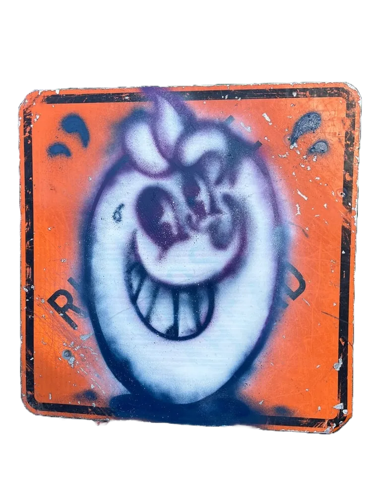 Lagos Original Street Sign Spray Painting by Atomik