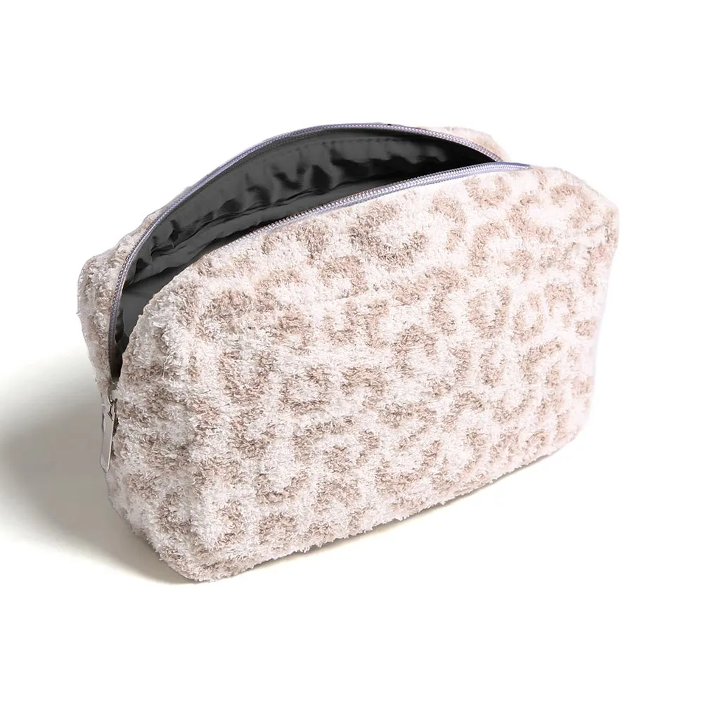 Leopard Travel Pouch Large Beige