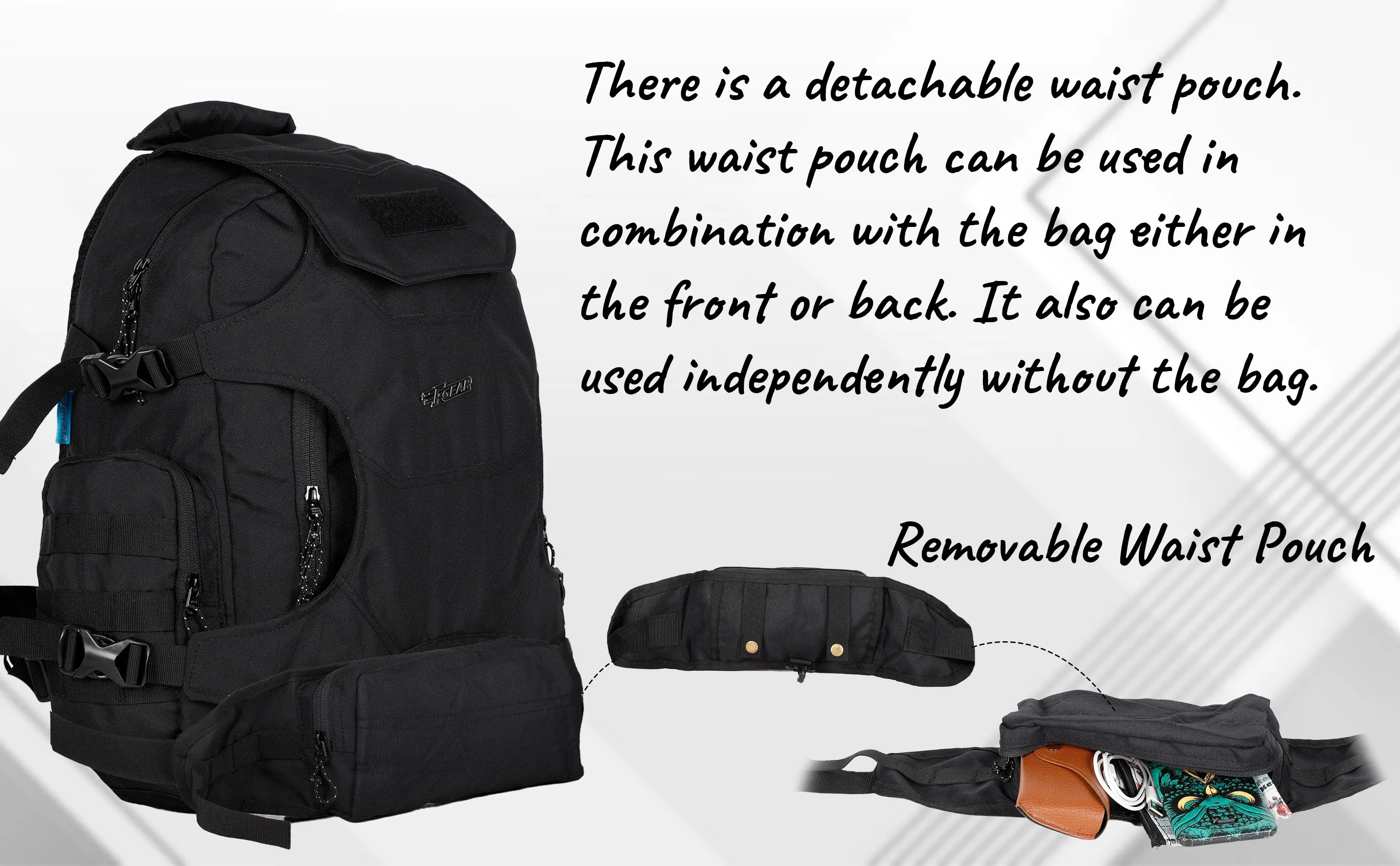 Military Ambush 32L Black Rucksack