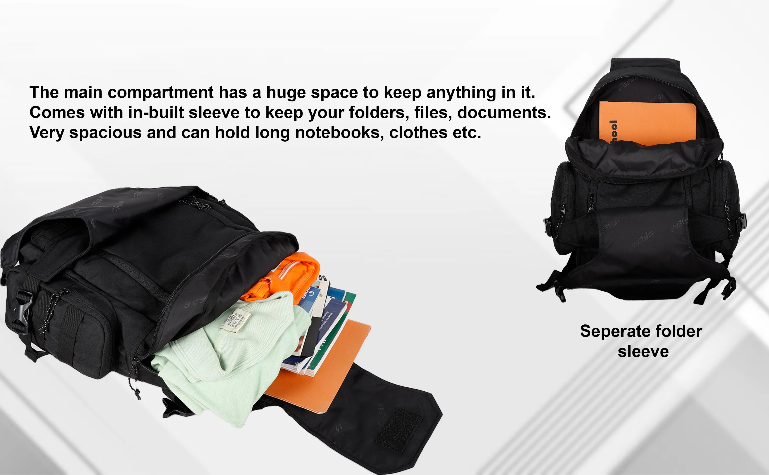 Military Ambush 32L Black Rucksack