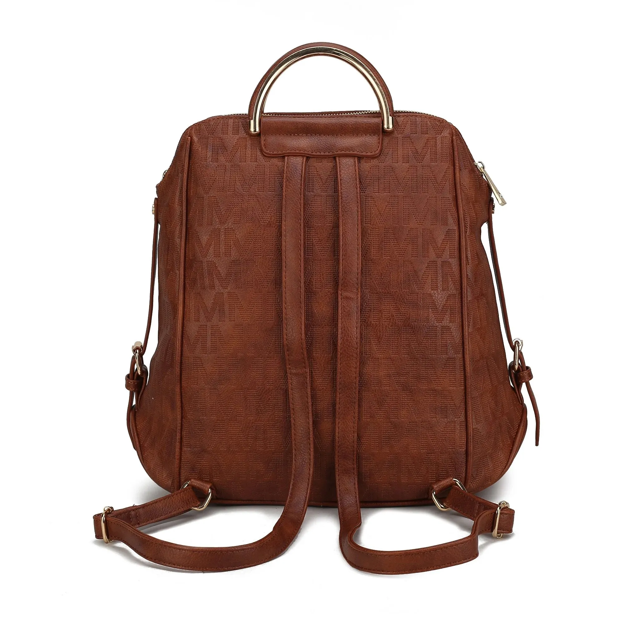MKF Collection Torra Women's Backpack, Vegan Leather Bookbag Purse for Travel, Work and School by Mia K. - Chocolate